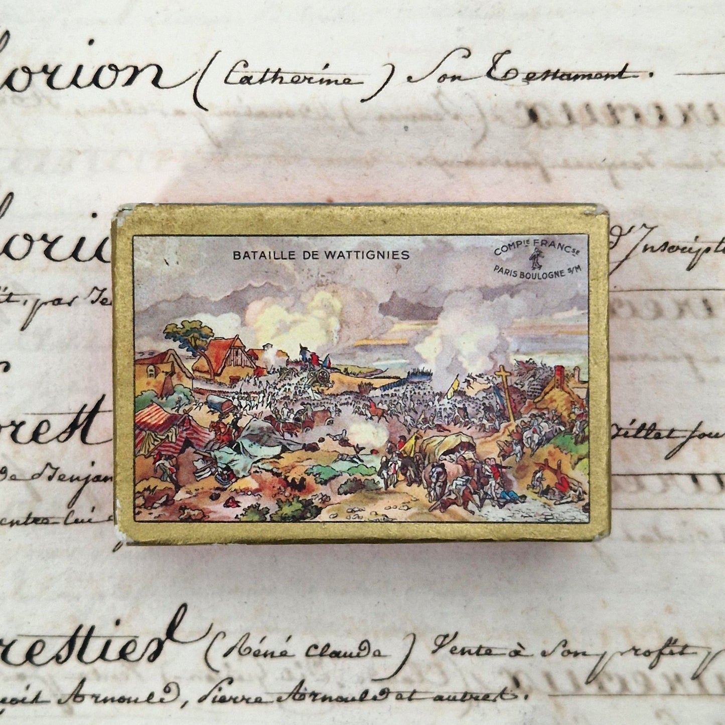 Boîte de plumes scellée - Sergent-Major, « Bataille de Wattignies »