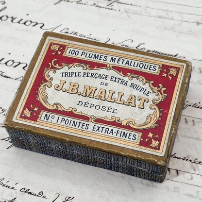 Box of "J.B. Mallat - No.1 extra-fine nibs"