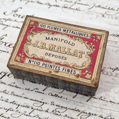 Box of "J.B. Mallat - No. 110 Fine Nibs"