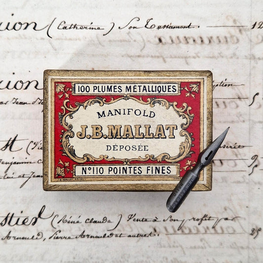 Boîte de plumes « J.B. Mallat - N°110 Pointes fines »
