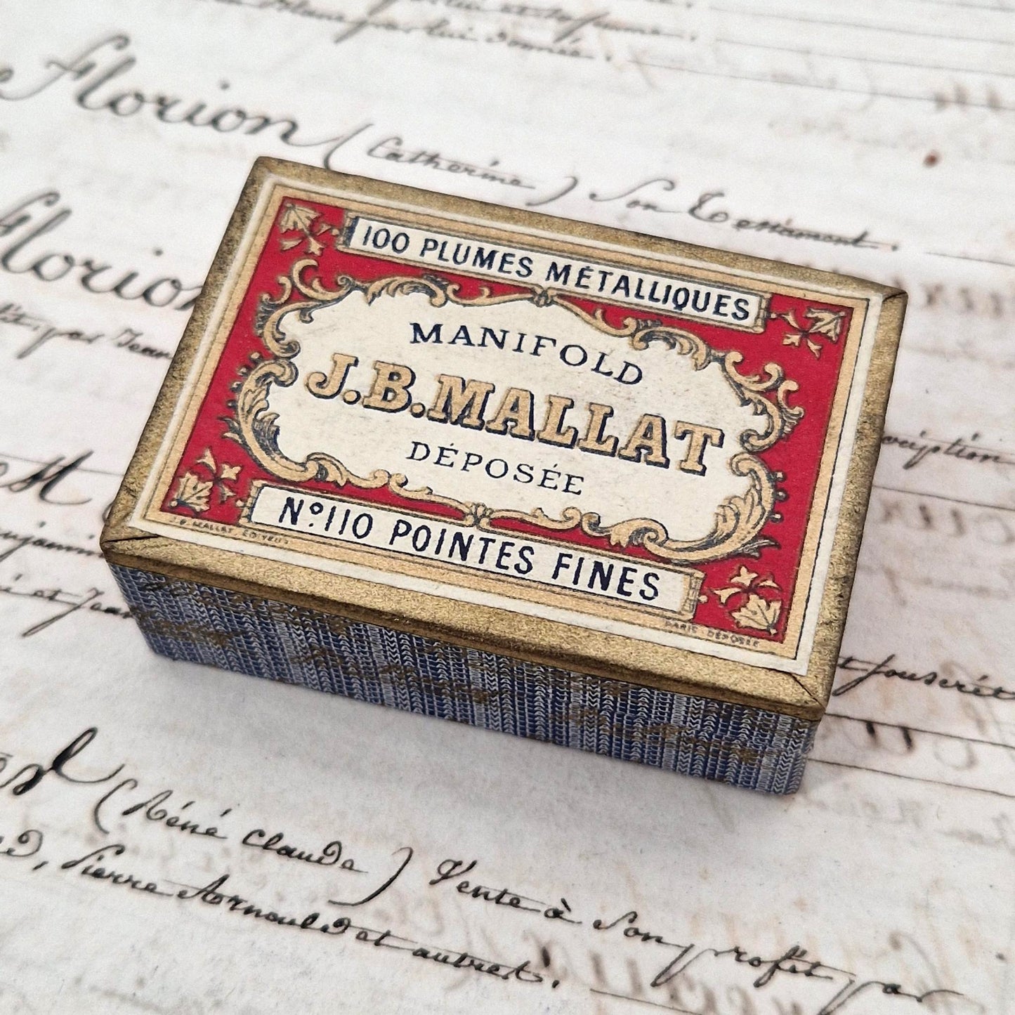 Box of "J.B. Mallat - No. 110 Fine Nibs"