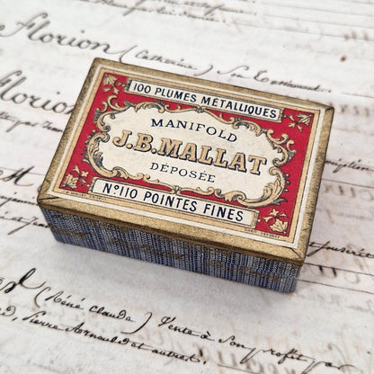 Box of "J.B. Mallat - No. 110 Fine Nibs"