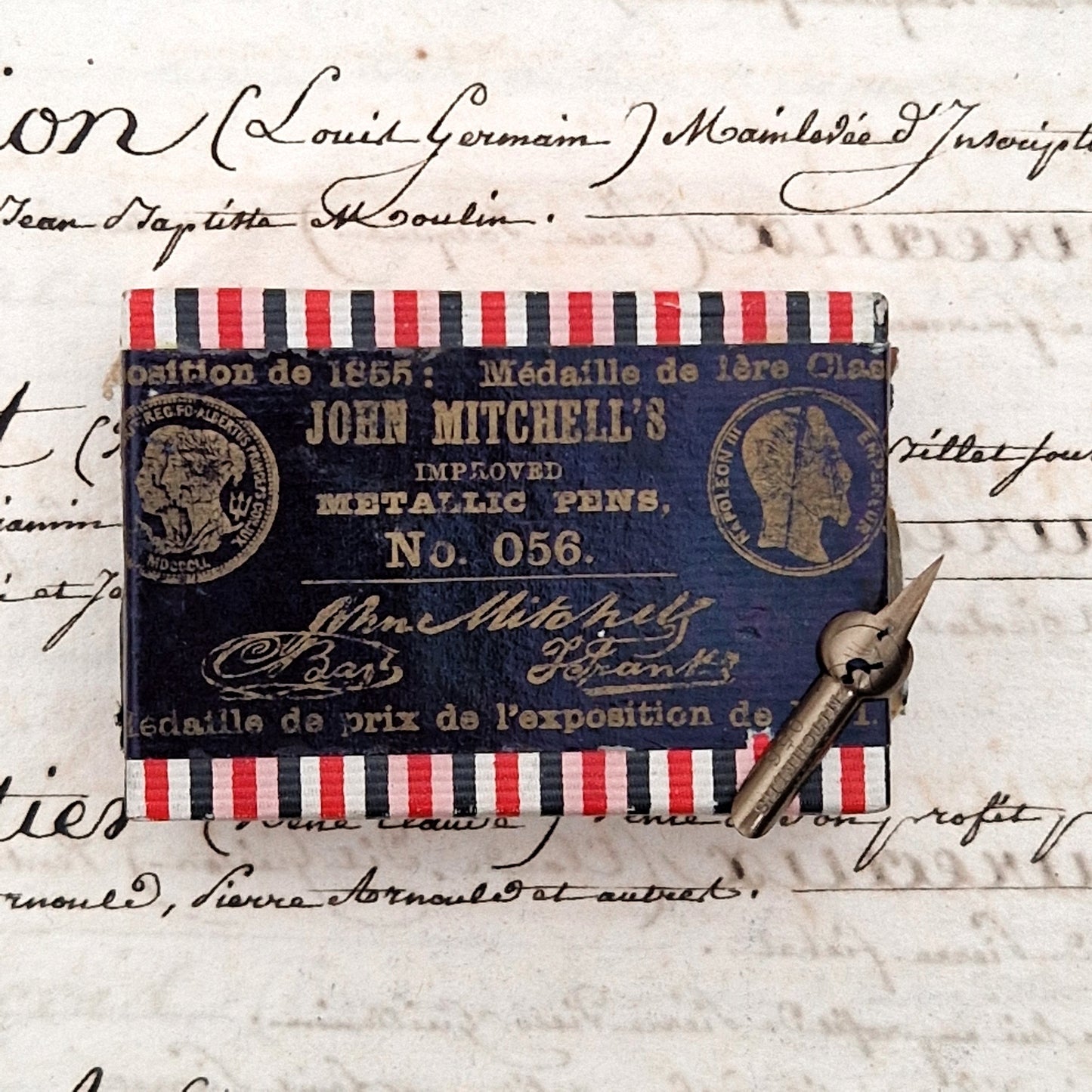 Rare boîte de plumes « John Mitchell’s - No.056 »