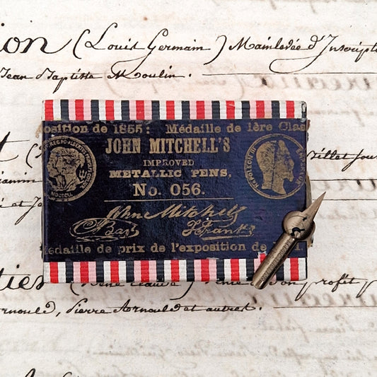Rare box of "John Mitchell's - No. 056" nibs