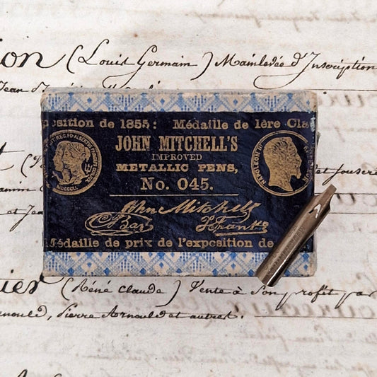 Old pen nib box "John Mitchell's - No.045"