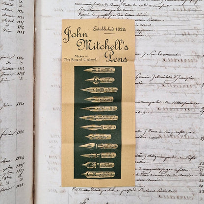 Prospectus publicitaire « John Mitchell’s Pens », Vers 1900