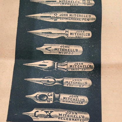 Prospectus publicitaire « John Mitchell’s Pens », Vers 1900