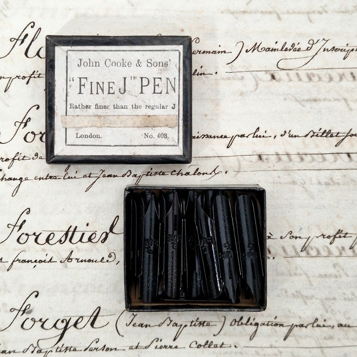 Vintage "Fine J Pen" Nibs - John Cooke & Sons London