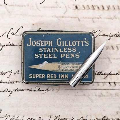 Vintage nibs "Joseph Gillott's - Super Red Ink"
