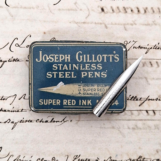 Vintage nibs "Joseph Gillott's - Super Red Ink"