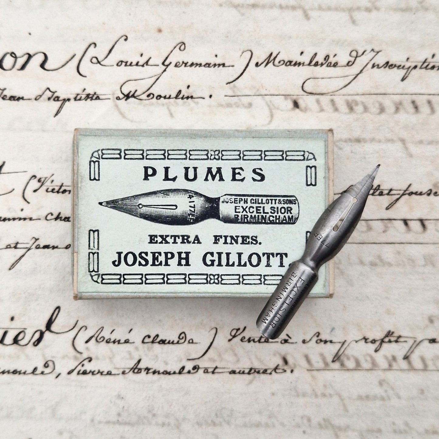 Boîte de plumes Joseph Gillott-  « Excelsior Extra Fines »