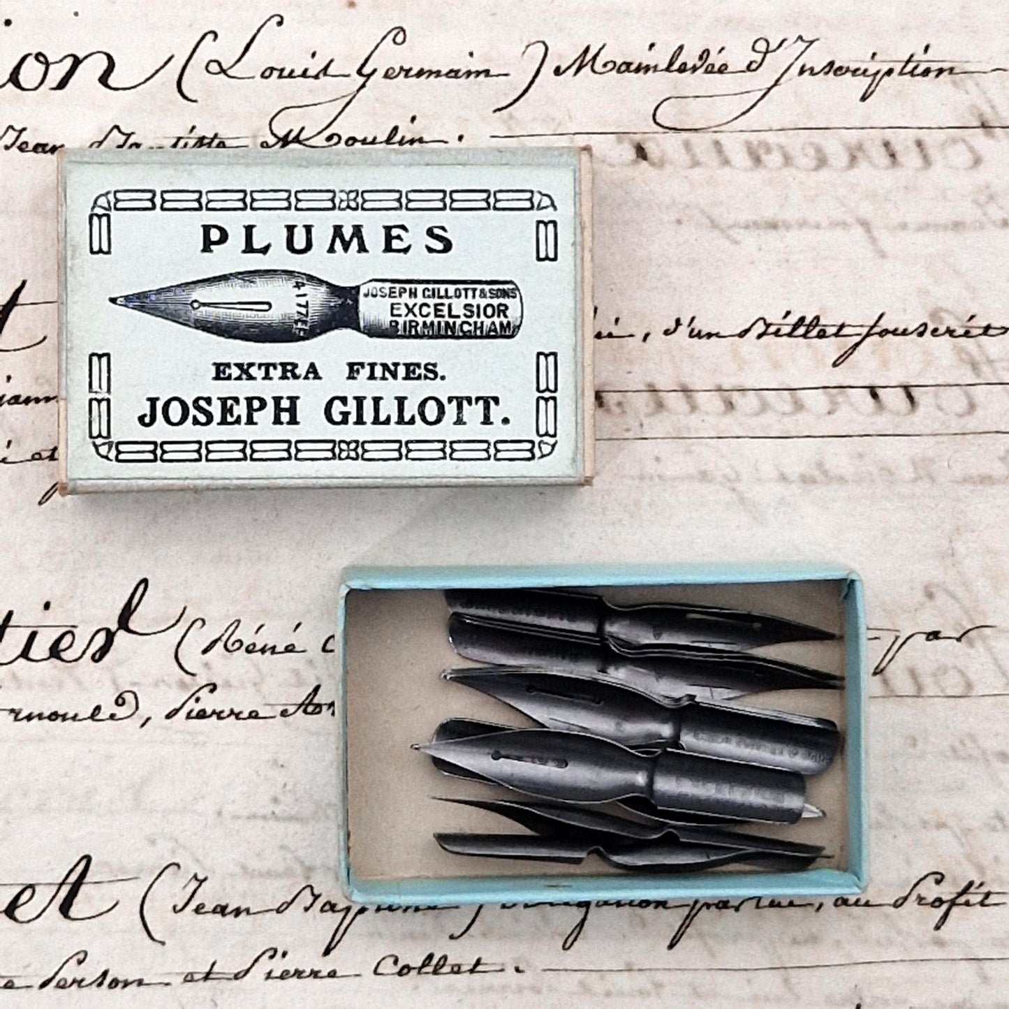 Boîte de plumes Joseph Gillott-  « Excelsior Extra Fines »