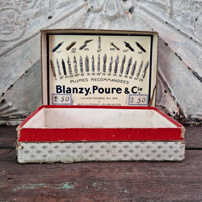 Ancien présentoir de plumes Blanzy, Poure & Cie