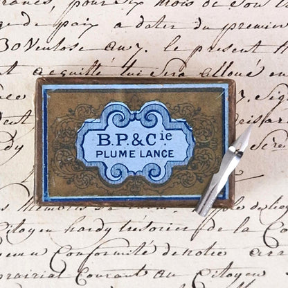 Old pen nib box "B.P. & Cie - Plume Lance"