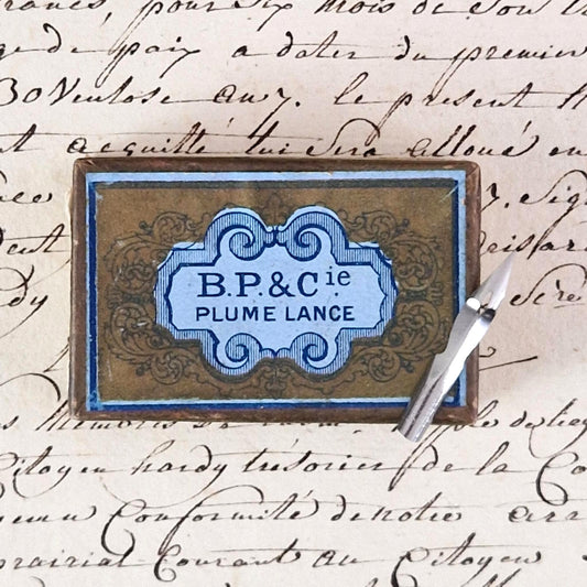 Old pen nib box "B.P. & Cie - Plume Lance"