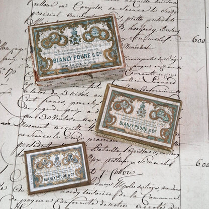 Lot de 3 boîte de plumes « Blanzy Poure & Cie »