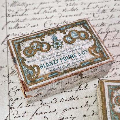 Lot de 3 boîte de plumes « Blanzy Poure & Cie »