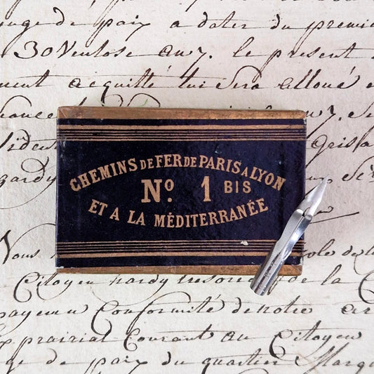 Box of PLM nibs "Paris to Lyon Railways No. 1 Bis"
