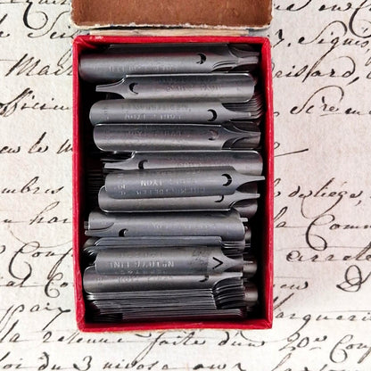 Box of "Paris to Lyon Railways No. 38" pen nibs