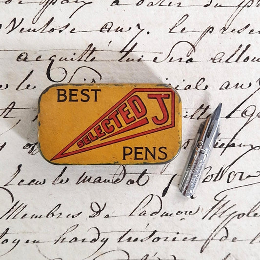 Old pen box "Best Selected J Pens"
