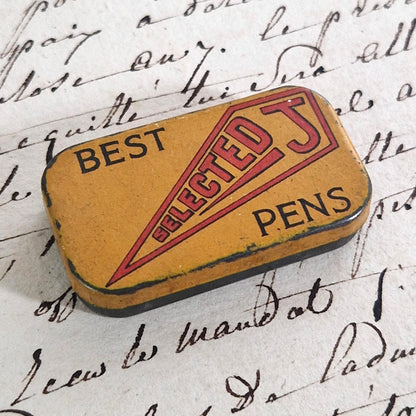 Old pen box "Best Selected J Pens"
