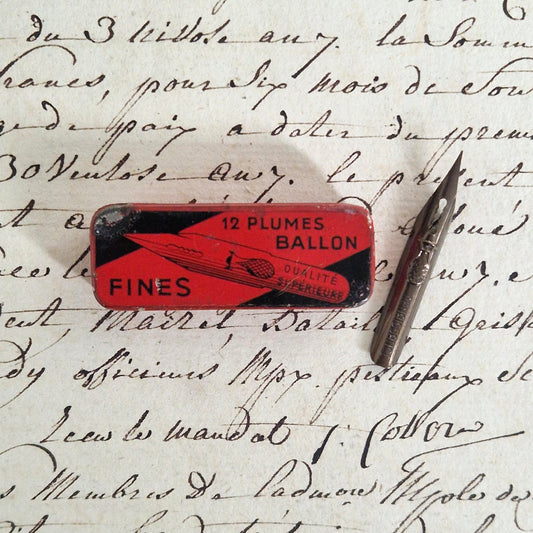 Old box of "Ballon Fines" nibs, complete