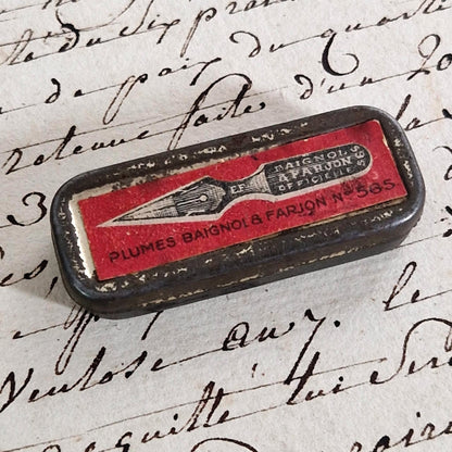 Ancienne boîte de plumes « Baignol & Farjon n°565 »