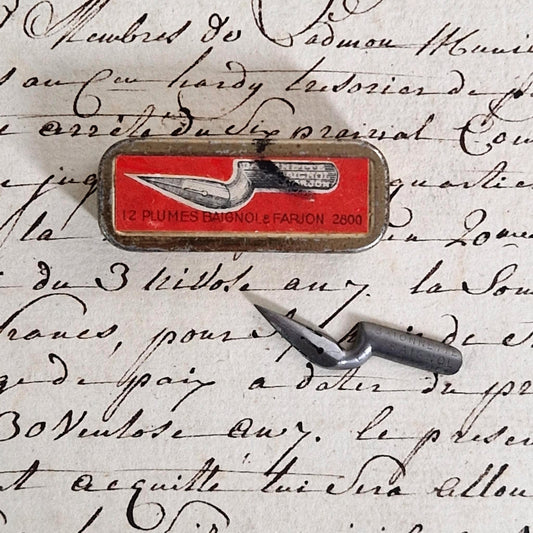 Mini box of "Baignol & Farjon No. 2800" nibs