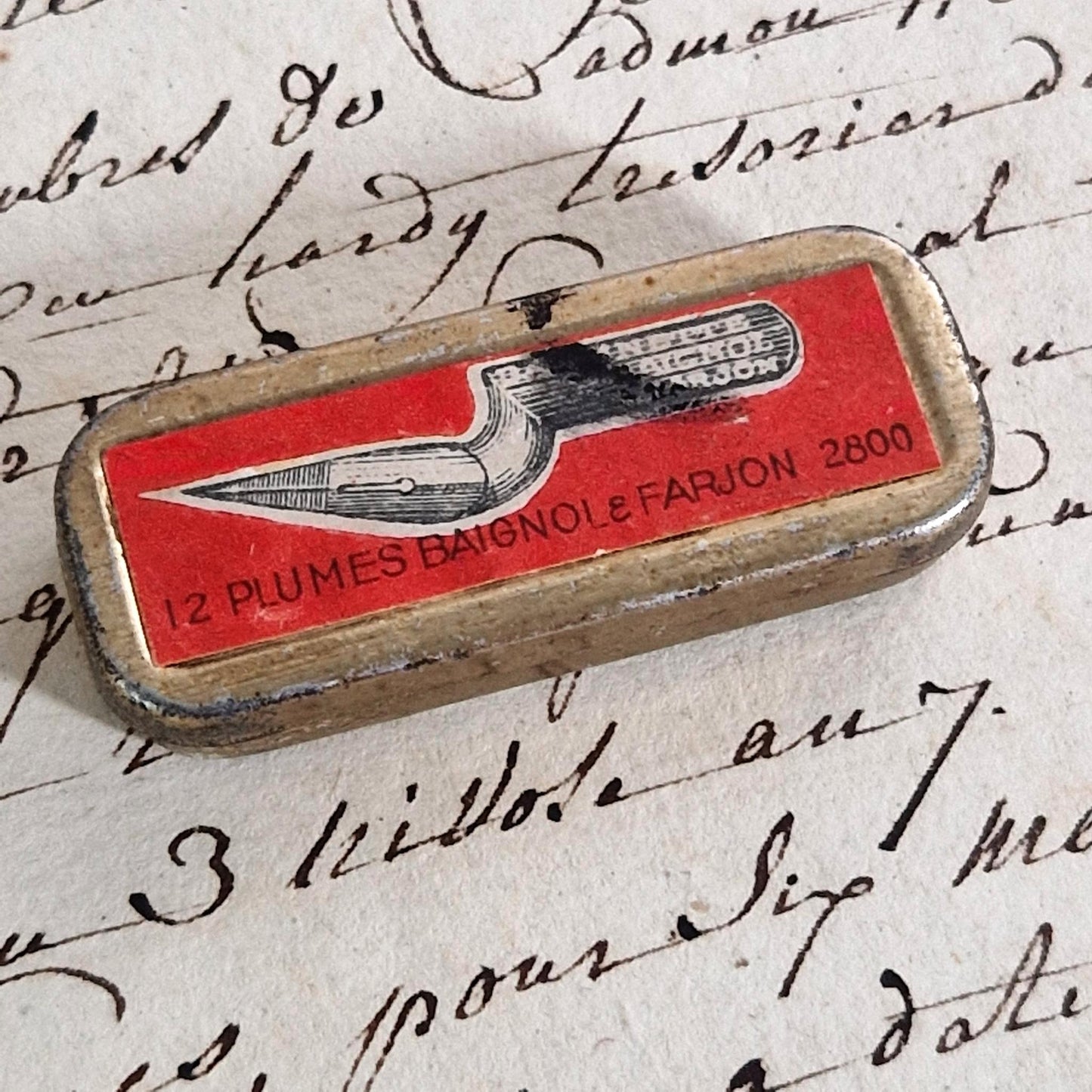 Mini boîte de plumes « Baignol & Farjon n°2800 »