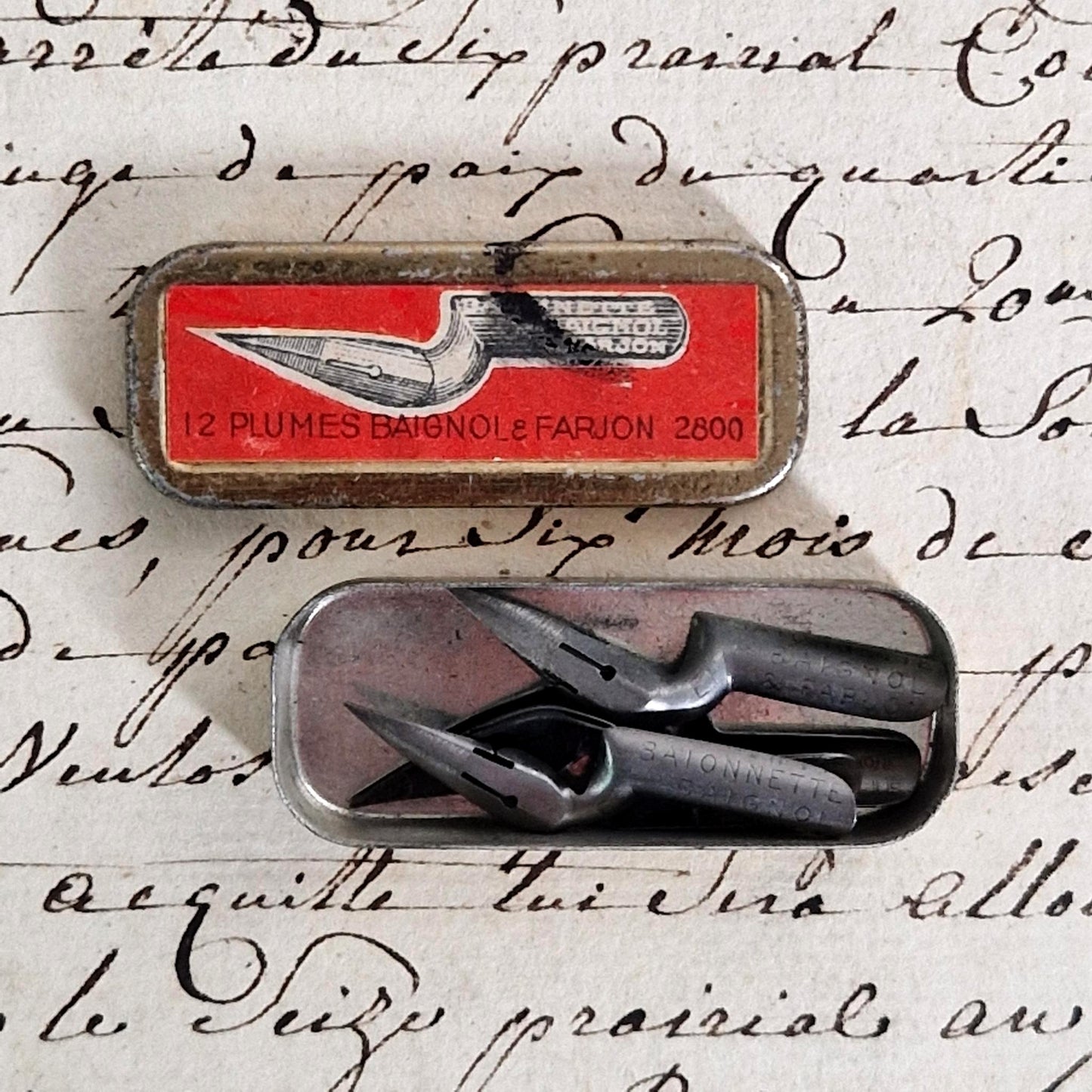 Mini boîte de plumes « Baignol & Farjon n°2800 »