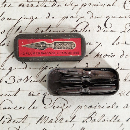 Petite boîte de plumes « Baignol & Farjon 565 »
