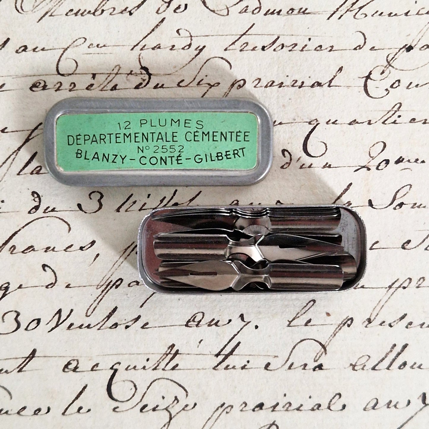 Boîte de 12 plumes « Départementale Cémentée »