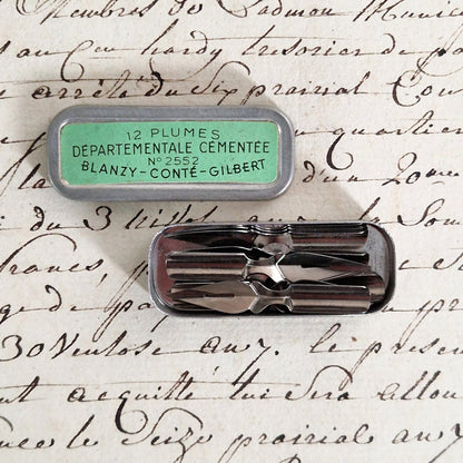 Boîte de 12 plumes « Départementale Cémentée »