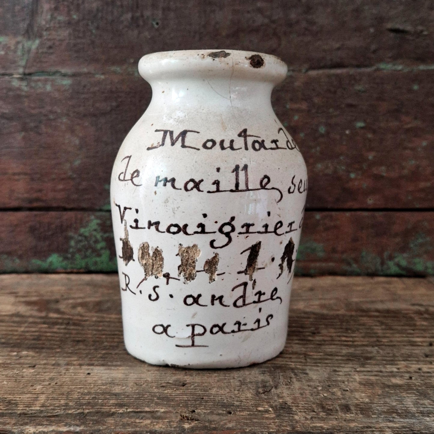Rare pot à moutarde « Moutarde de Maille » -  XVIIIe siècle