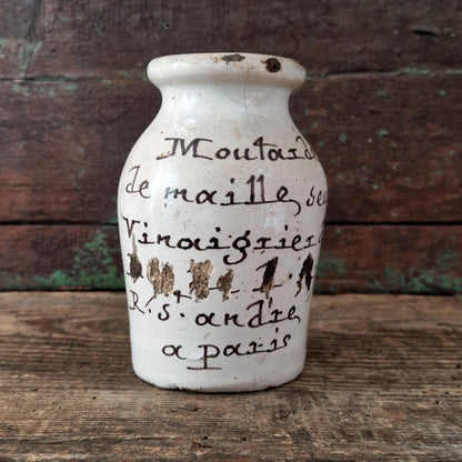 Rare pot à moutarde « Moutarde de Maille » -  XVIIIe siècle