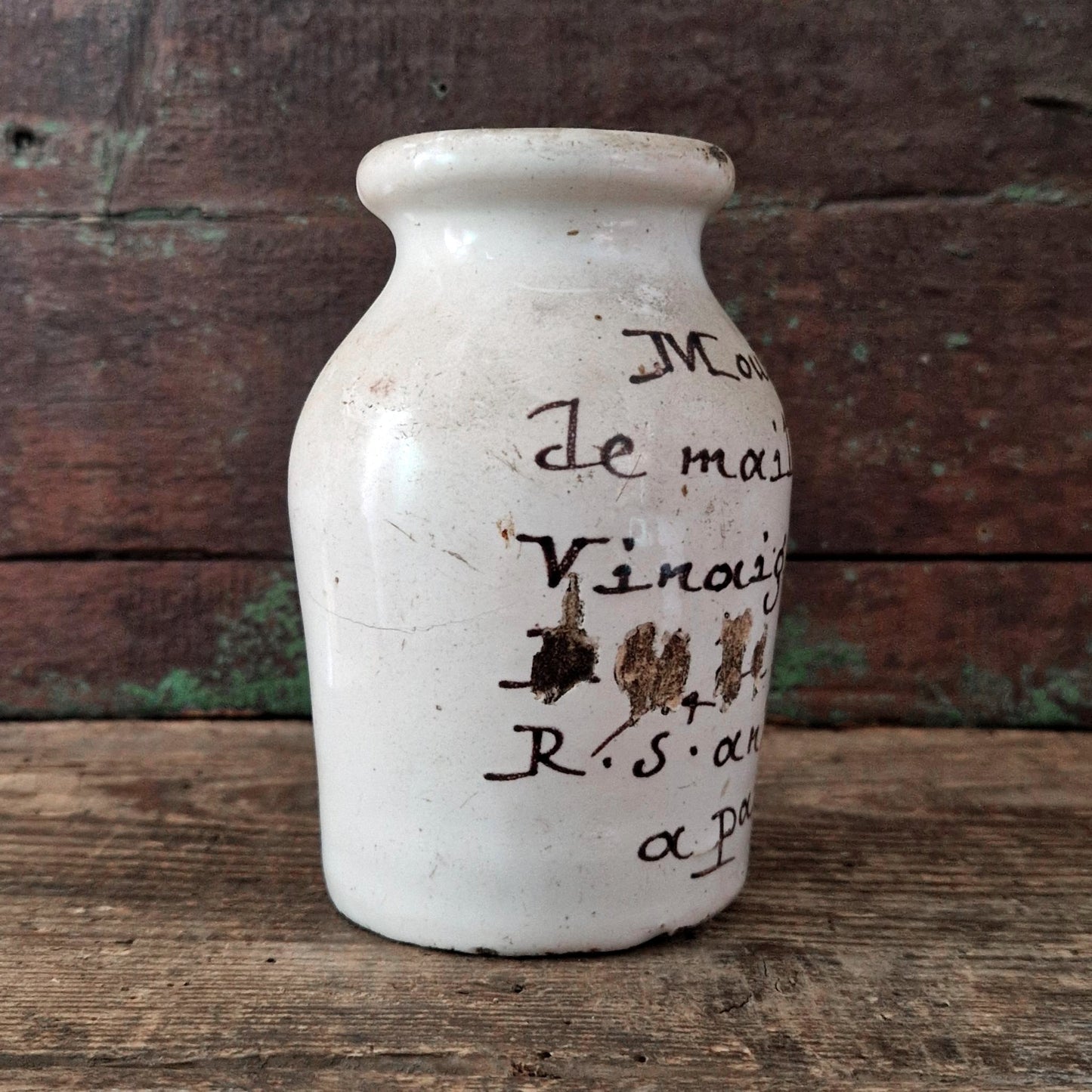 Rare pot à moutarde « Moutarde de Maille » -  XVIIIe siècle