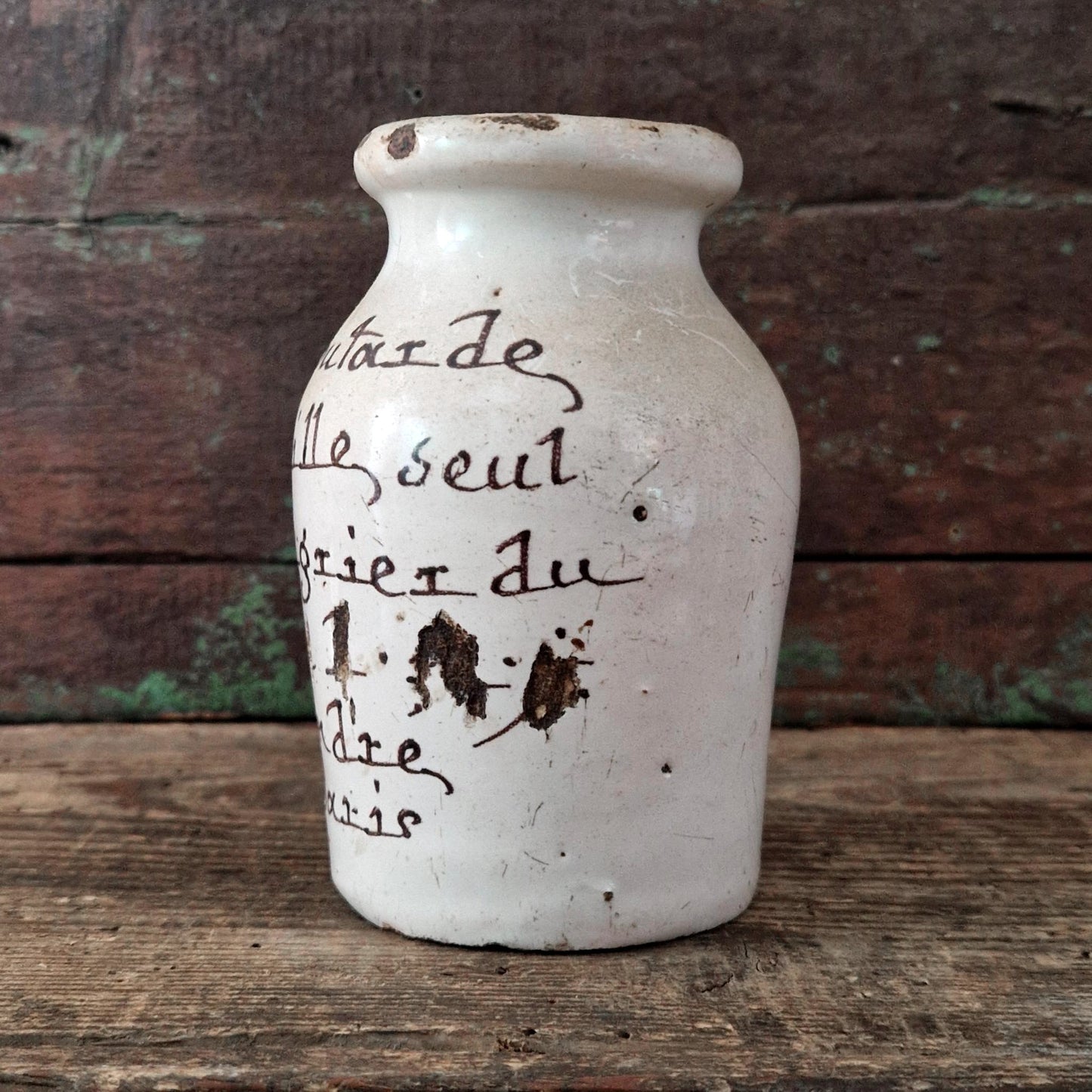 Rare pot à moutarde « Moutarde de Maille » -  XVIIIe siècle