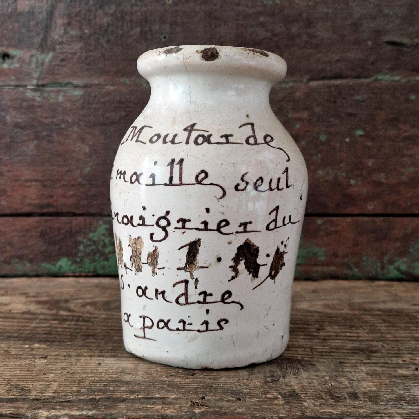 Rare pot à moutarde « Moutarde de Maille » -  XVIIIe siècle