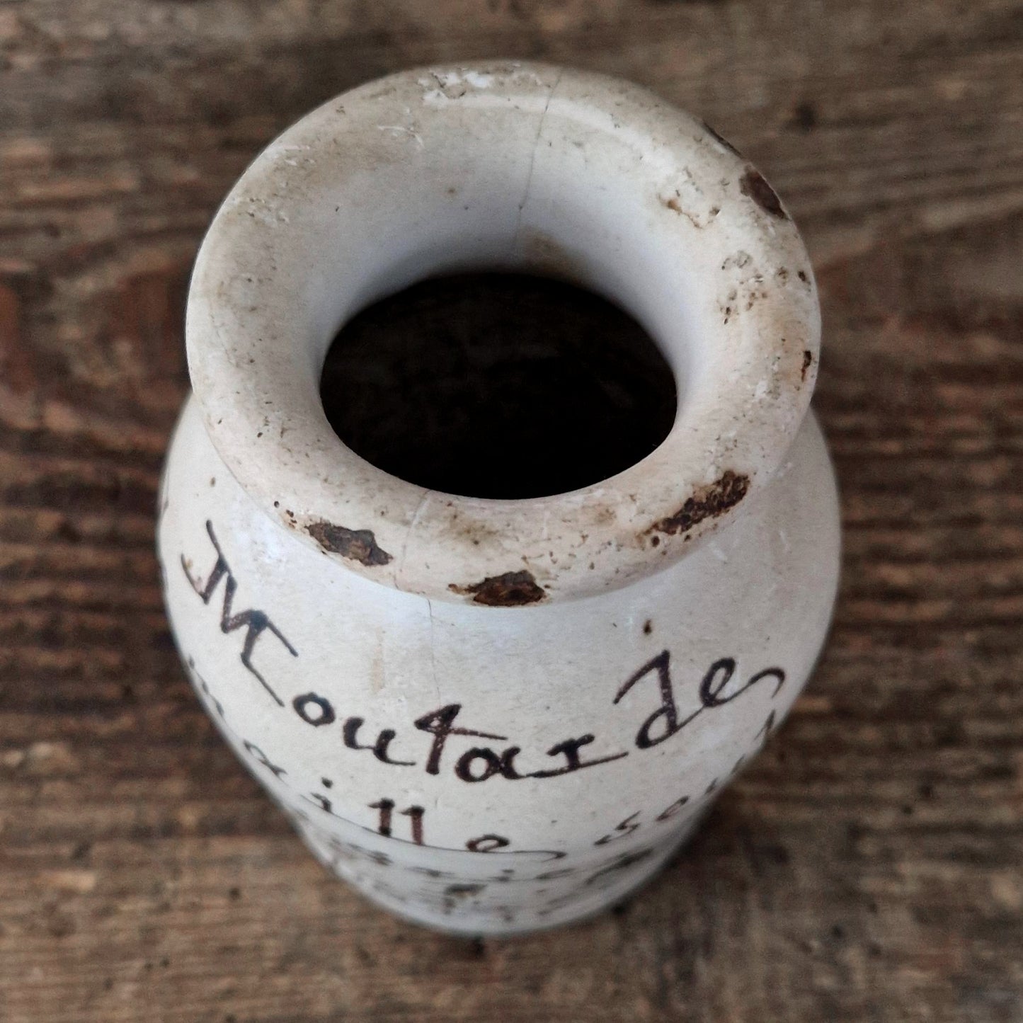 Rare pot à moutarde « Moutarde de Maille » -  XVIIIe siècle
