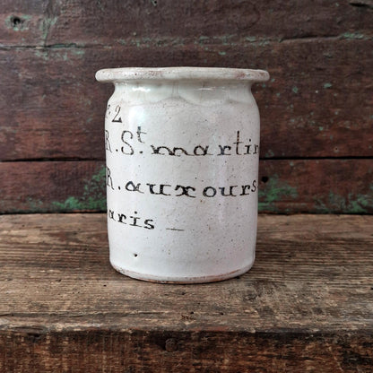 Rare pot publicitaire « Gervais »,  Terre de feu - XVIIIe siècle