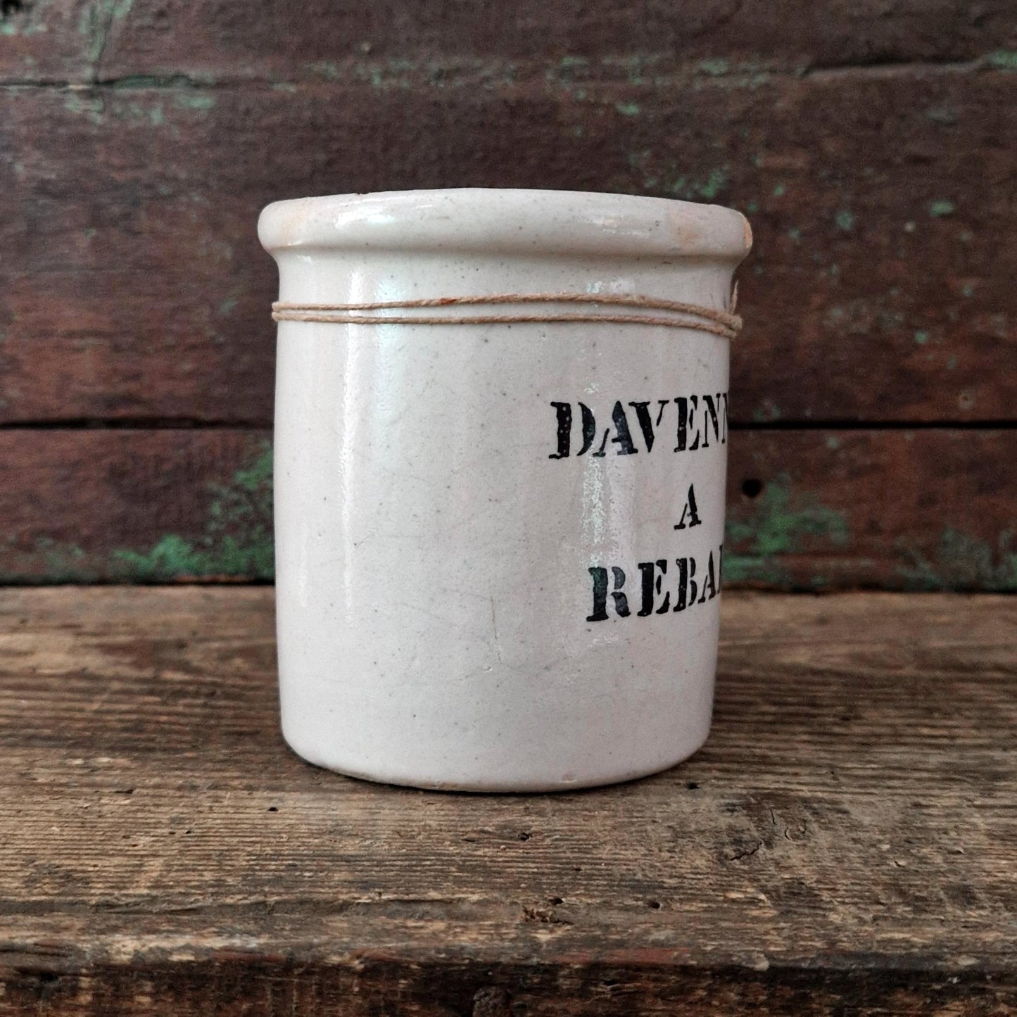 Ancien pot publicitaire « Davenne à Rebais », fin XIXe