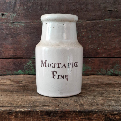 Ceramic "Fine Mustard" mustard pot
