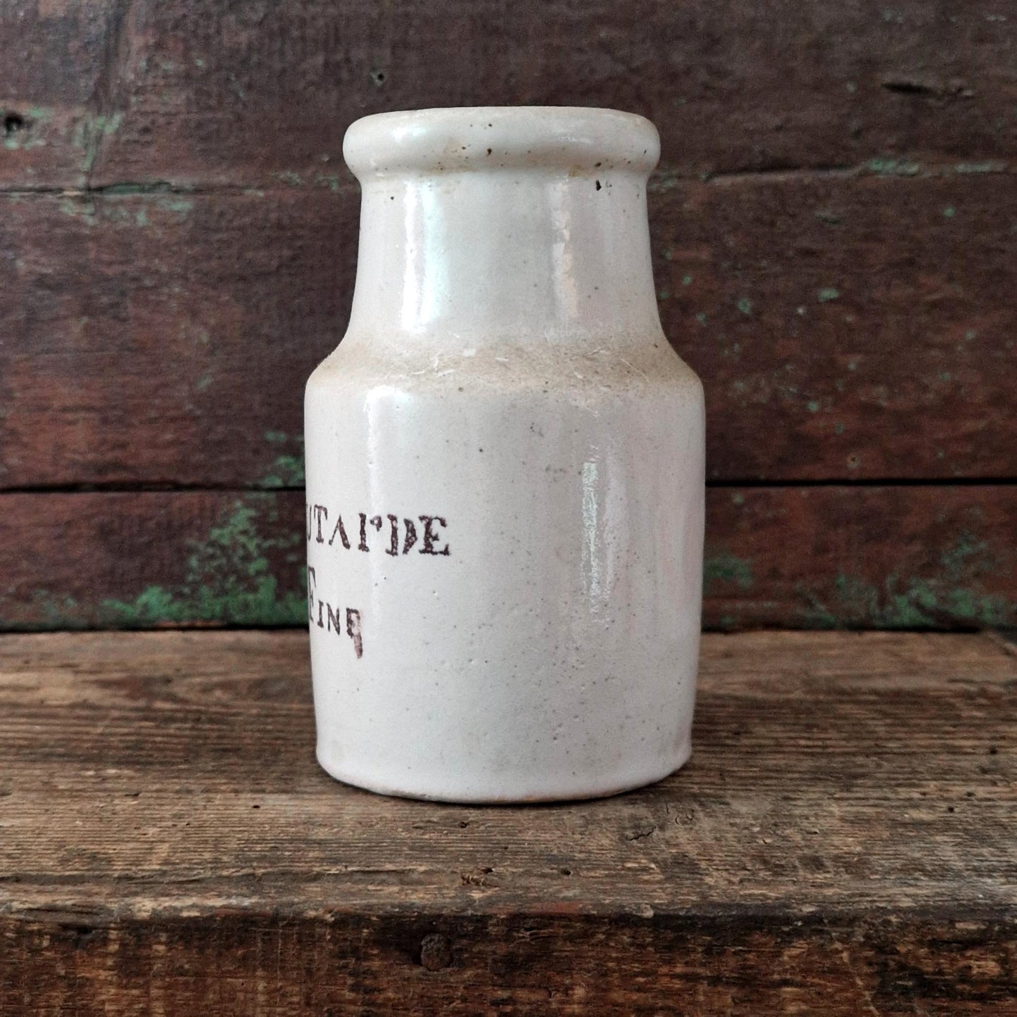 Ceramic "Fine Mustard" mustard pot