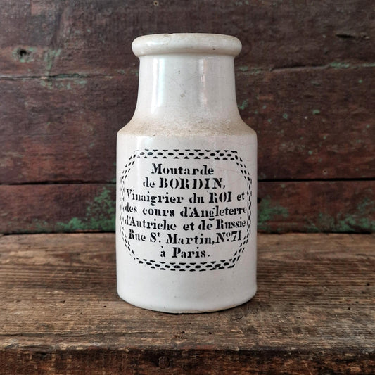 Bordin mustard pot "Vinegar Maker to the King and the Courts of England...", Circa 1830