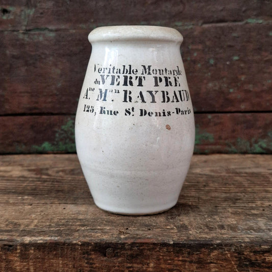 "Véritable Moutarde du Vert Pré" mustard pot, Circa 1850-1880