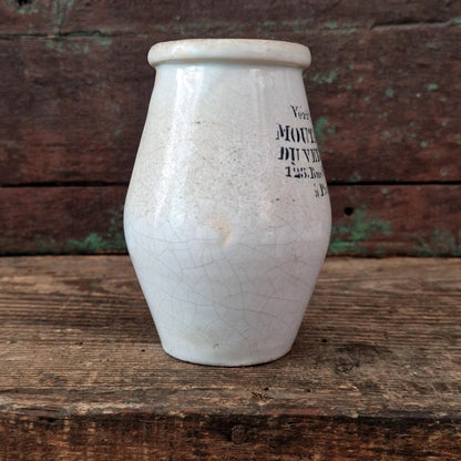 "Véritable Moutarde du Vert Pré" mustard pot, 19th century