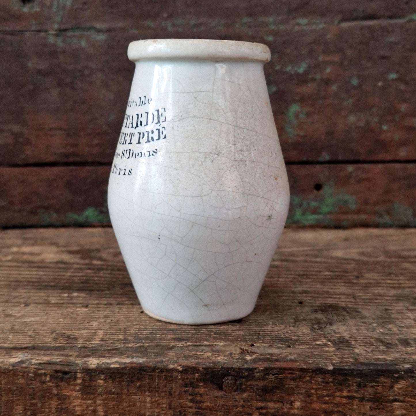 "Véritable Moutarde du Vert Pré" mustard pot, 19th century