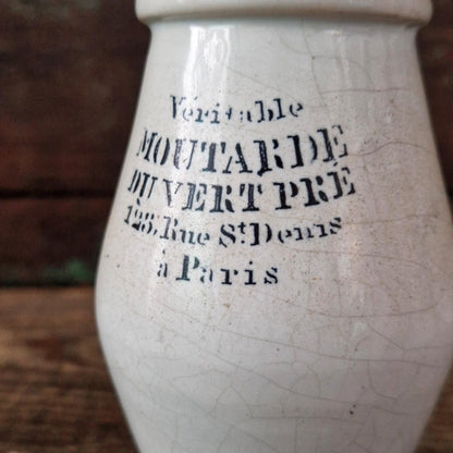 "Véritable Moutarde du Vert Pré" mustard pot, 19th century