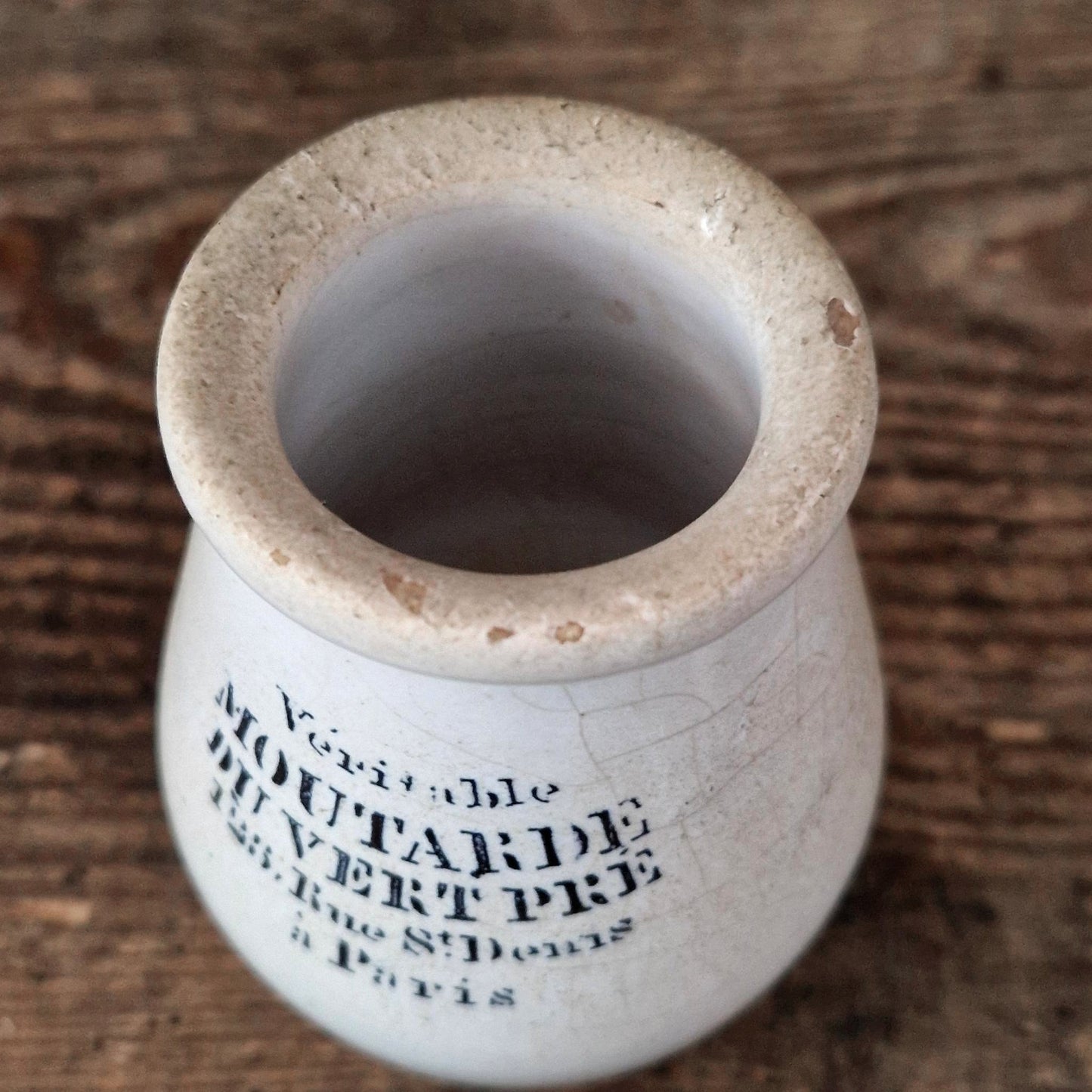"Véritable Moutarde du Vert Pré" mustard pot, 19th century