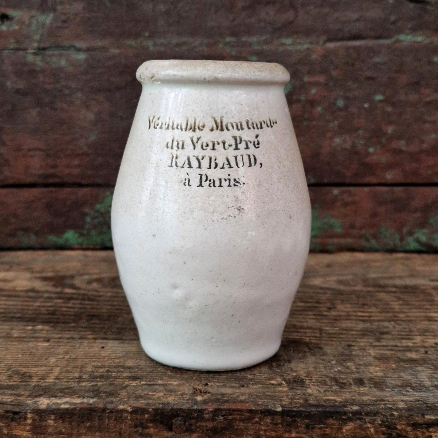 Mustard pot "Moutarde du Vert-Pré - Raybaud à Paris", 19th century
